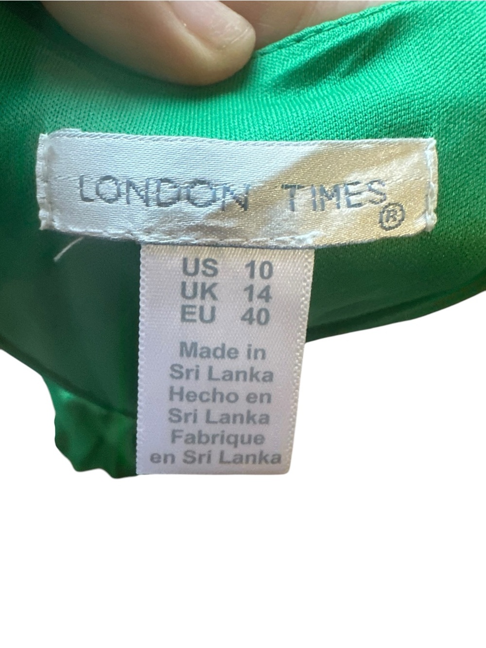 London Times Maxi Dress Size 10 NWT Jewel Green Ruffle - Picture 14 of 16